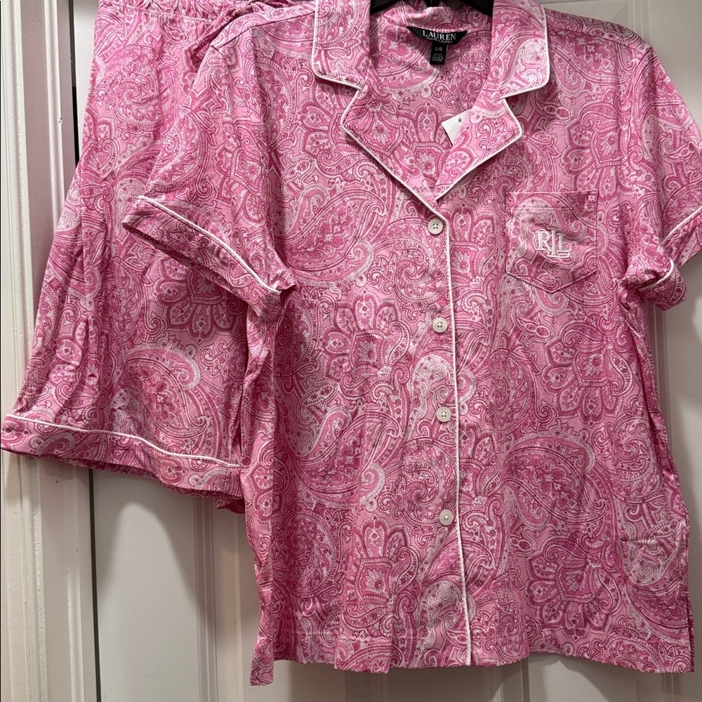RALPH LAUREN LRL 2-pc PAJAMA SET NWT sz L
